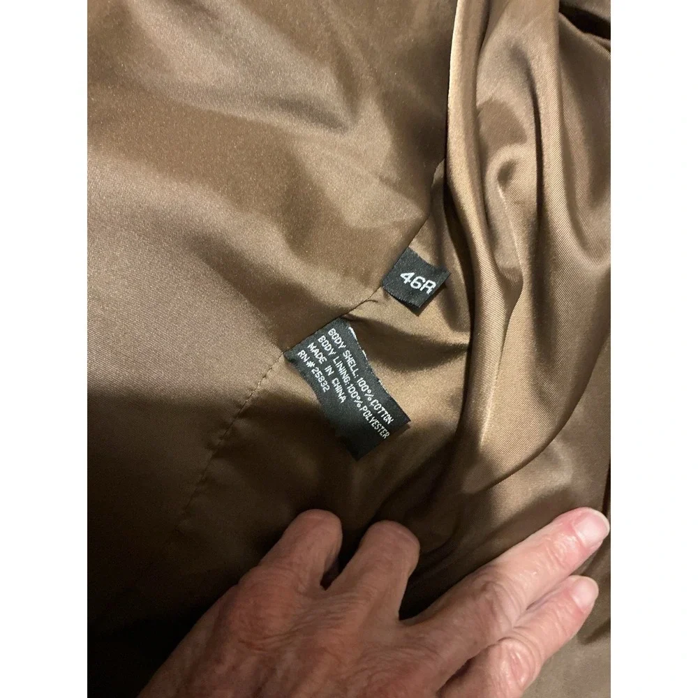 Circle S Men Dark Brown Corduroy Blazer Sport Coat Elbow Patches 46R Western